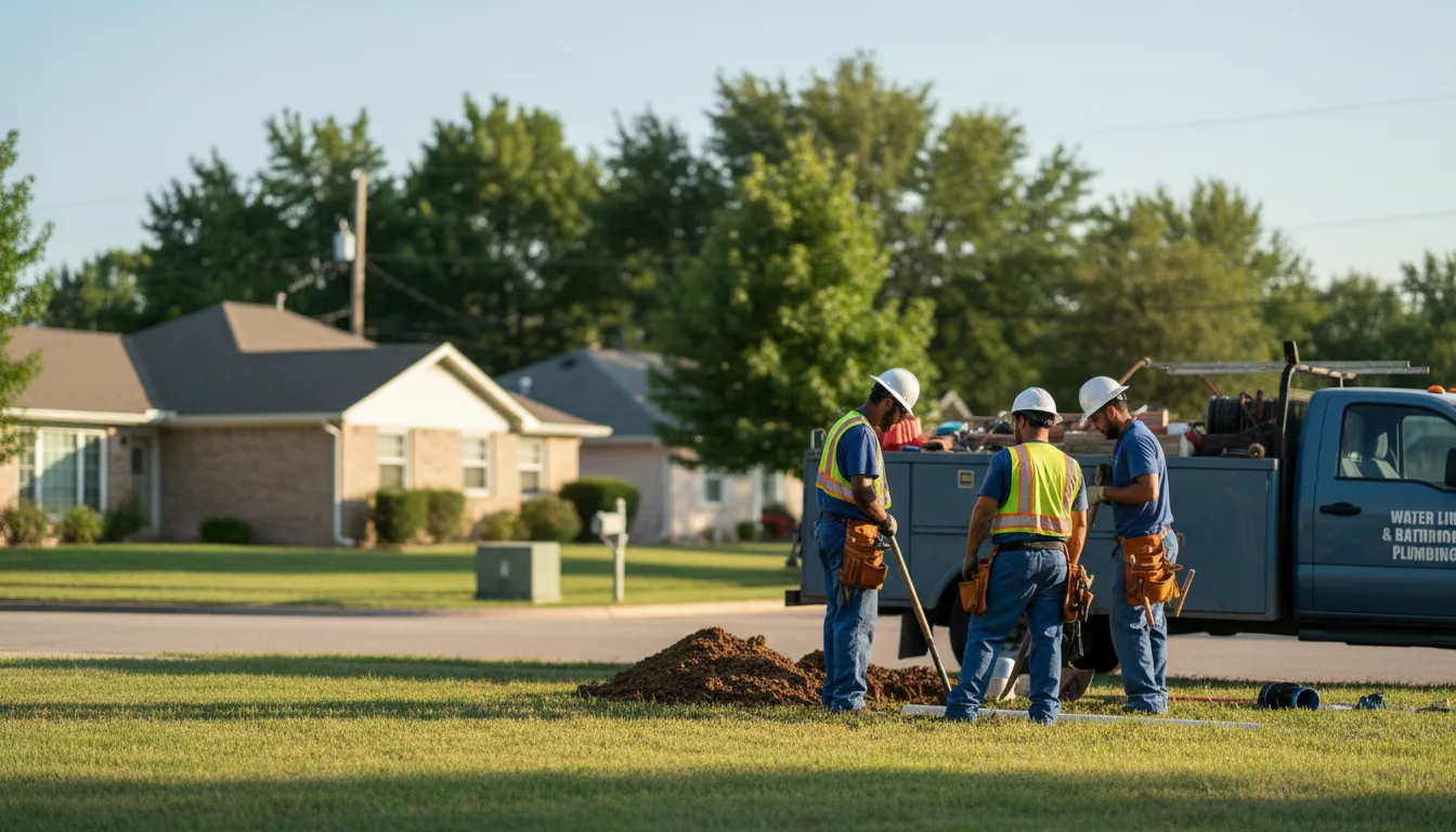 Residential water line and bathroom plumbing service in Brave, PA